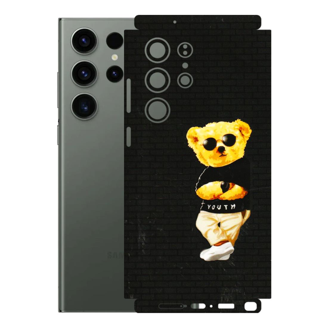 Samsung A/S Series Phone Skins (All Models) - Classy Teddy Bear - 3D Embossed Finish (L-116) Samsung Galaxy S23 Ultra (5G)