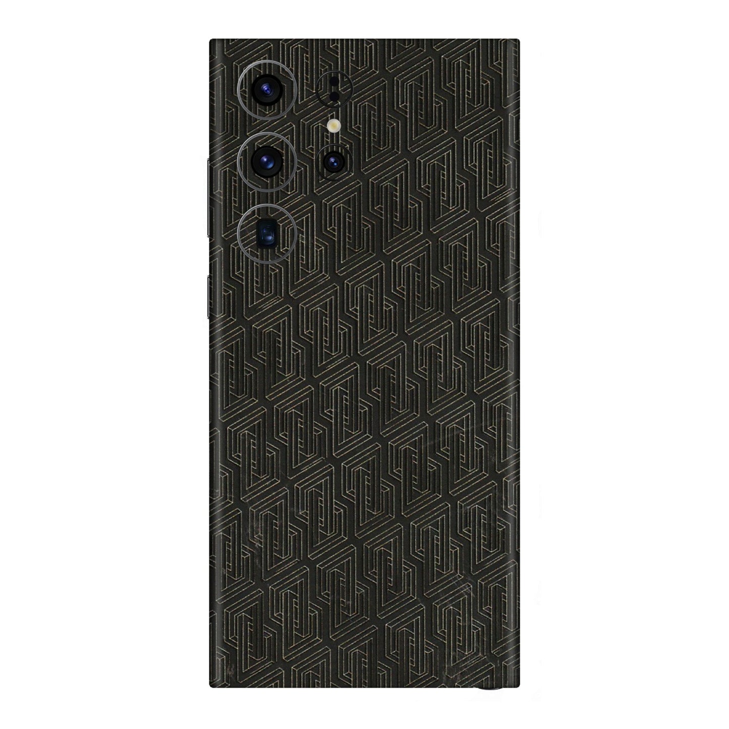 Samsung A/S Series Phone Skins (All Models) - Black Abstract Pattern - 3D Embossed Finish (L-117) Samsung Galaxy S23 Ultra (5G)