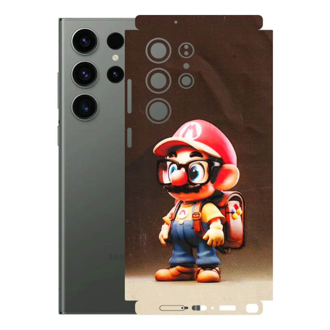 Samsung A/S Series Phone Skins (All Models) - Little Mario - 3D Embossed Finish (L-119) Samsung Galaxy S23 Ultra (5G)