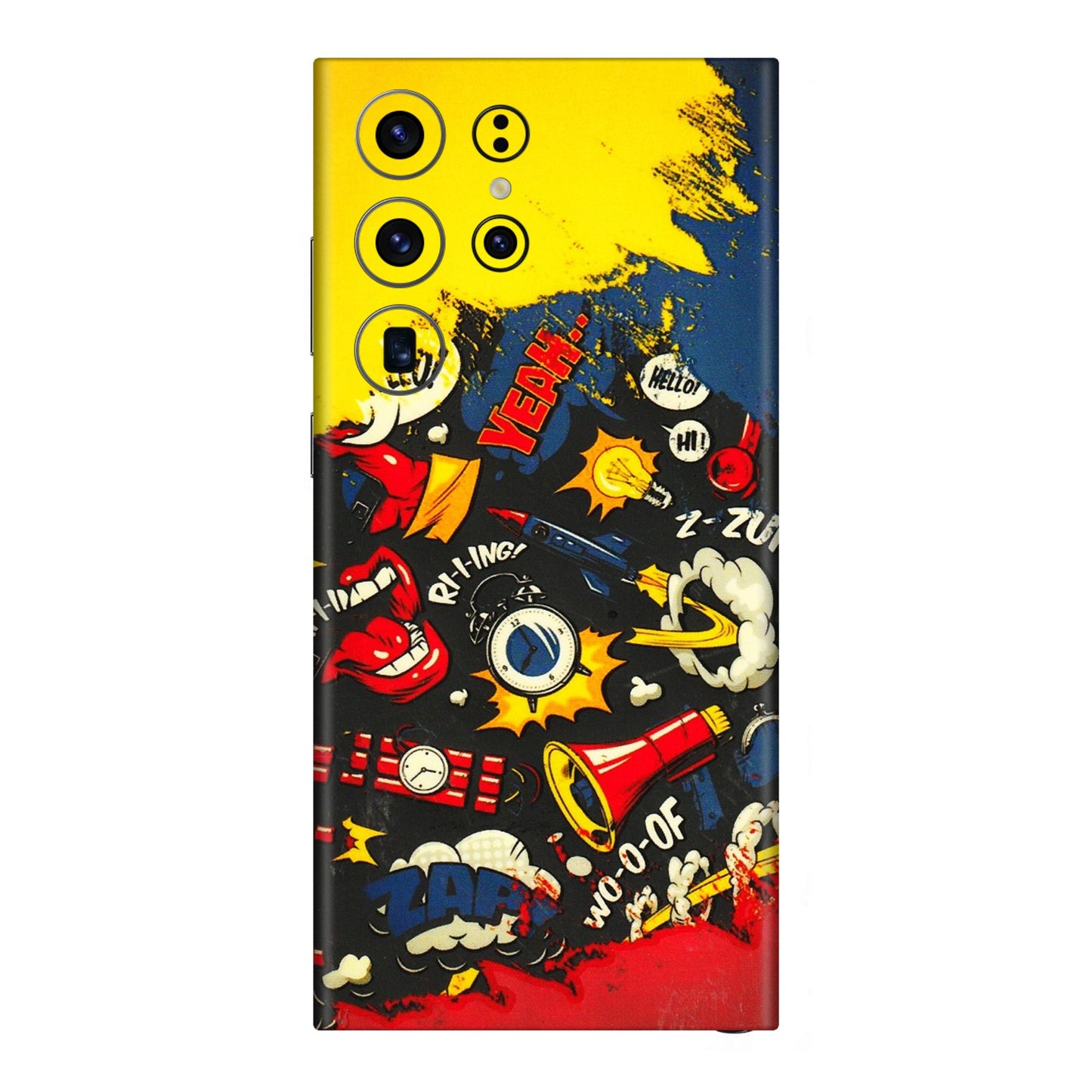 Samsung A/S Series Phone Skins (All Models) - Pacific Doodle Art - 3D Embossed Finish (L-120) Samsung Galaxy S23 Ultra (5G)