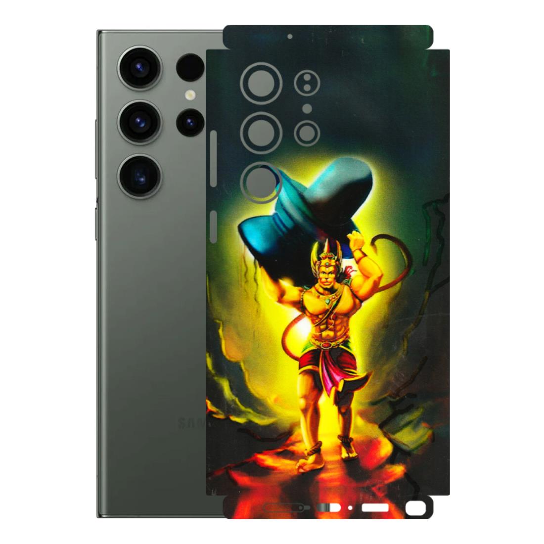 Samsung A/S Series Phone Skins (All Models) - Hanuman Ji - 3D Embossed Finish (L-128) Samsung Galaxy S23 Ultra (5G)