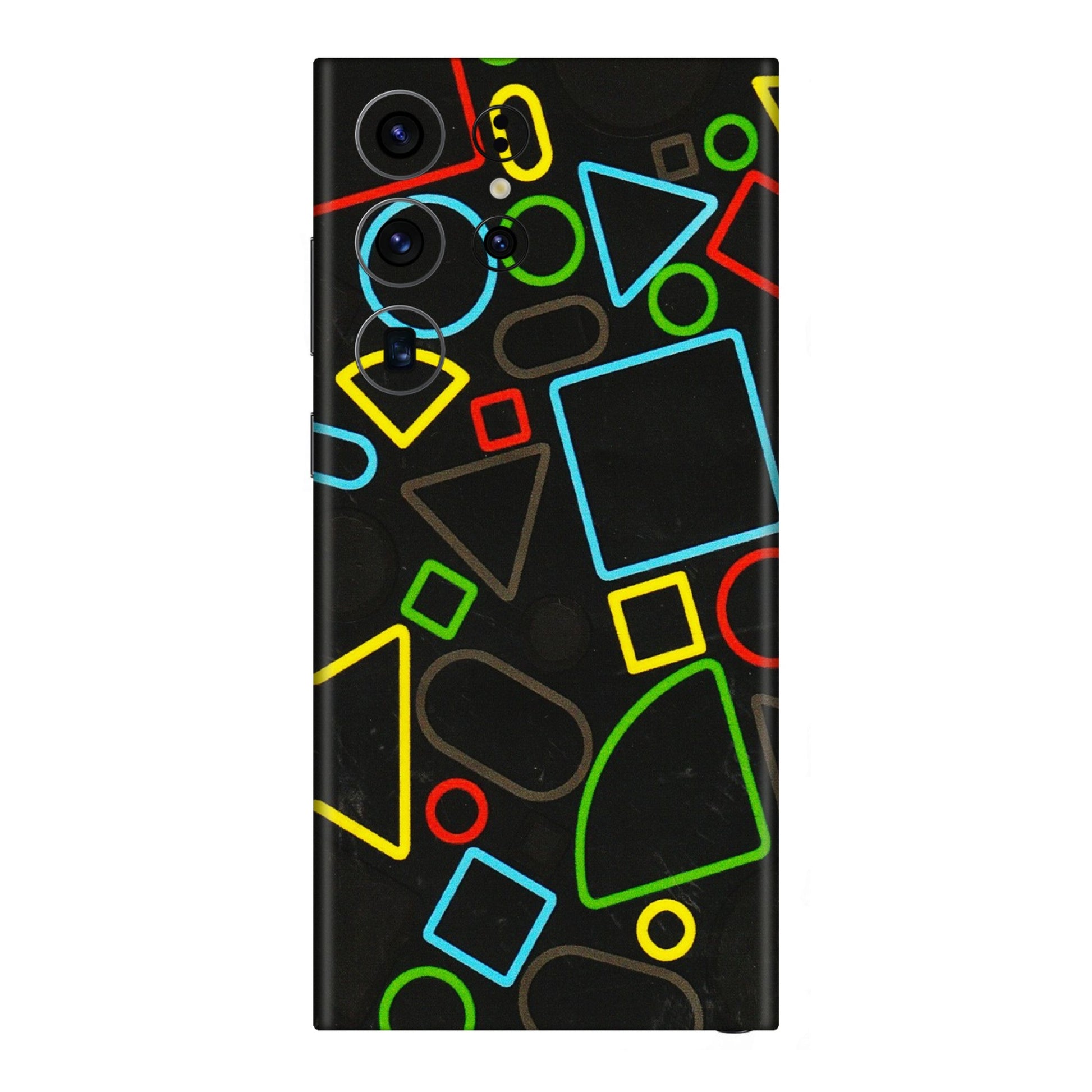 Samsung A/S Series Phone Skins (All Models) - Black Shapes - 3D Embossed Finish (L-131) Samsung Galaxy S23 Ultra (5G)