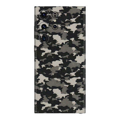 Samsung A/S Series Phone Skins (All Models) - Black/Grey Camoflaunge - 3D Embossed Finish (L-142) Samsung Galaxy S23 Ultra (5G)