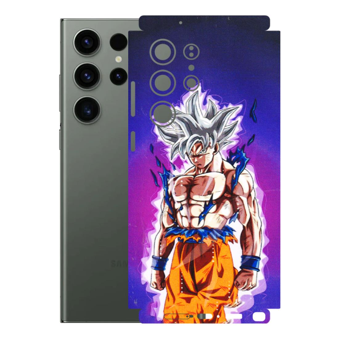 Samsung A/S Series Phone Skins (All Models) - Goku Purple Anime - 3D Embossed Finish (L-147) Samsung Galaxy S23 Ultra (5G)