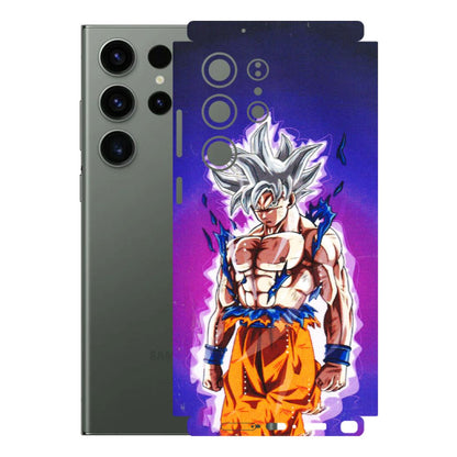 Samsung A/S Series Phone Skins (All Models) - Goku Purple Anime - 3D Embossed Finish (L-147) Samsung Galaxy S23 Ultra (5G)