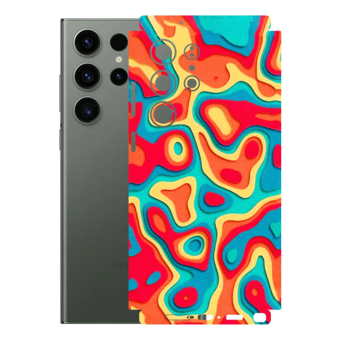 Samsung A/S Series Phone Skins (All Models) - Abstract Swirl - 3D Embossed Finish (L-150) Samsung Galaxy S23 Ultra (5G)