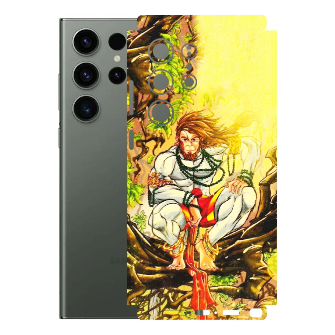 Samsung A/S Series Phone Skins (All Models) - Lord Hanuman - 3D Embossed Finish (L-152) Samsung Galaxy S23 Ultra (5G)