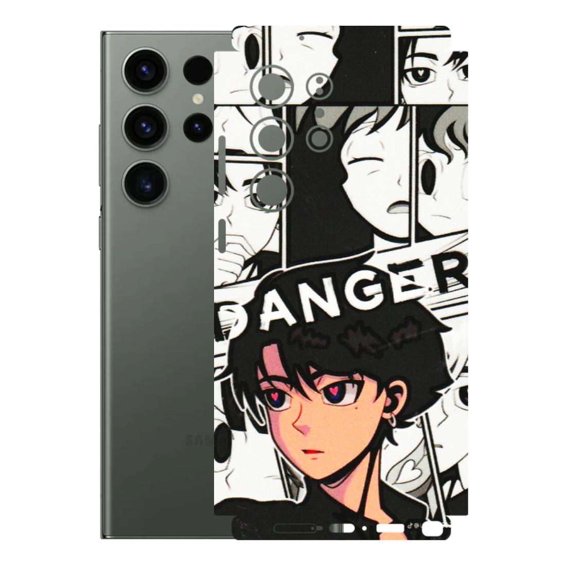 Samsung A/S Series Phone Skins (All Models) - Danger Anime - 3D Embossed Finish (L-155) Samsung Galaxy S23 Ultra (5G)