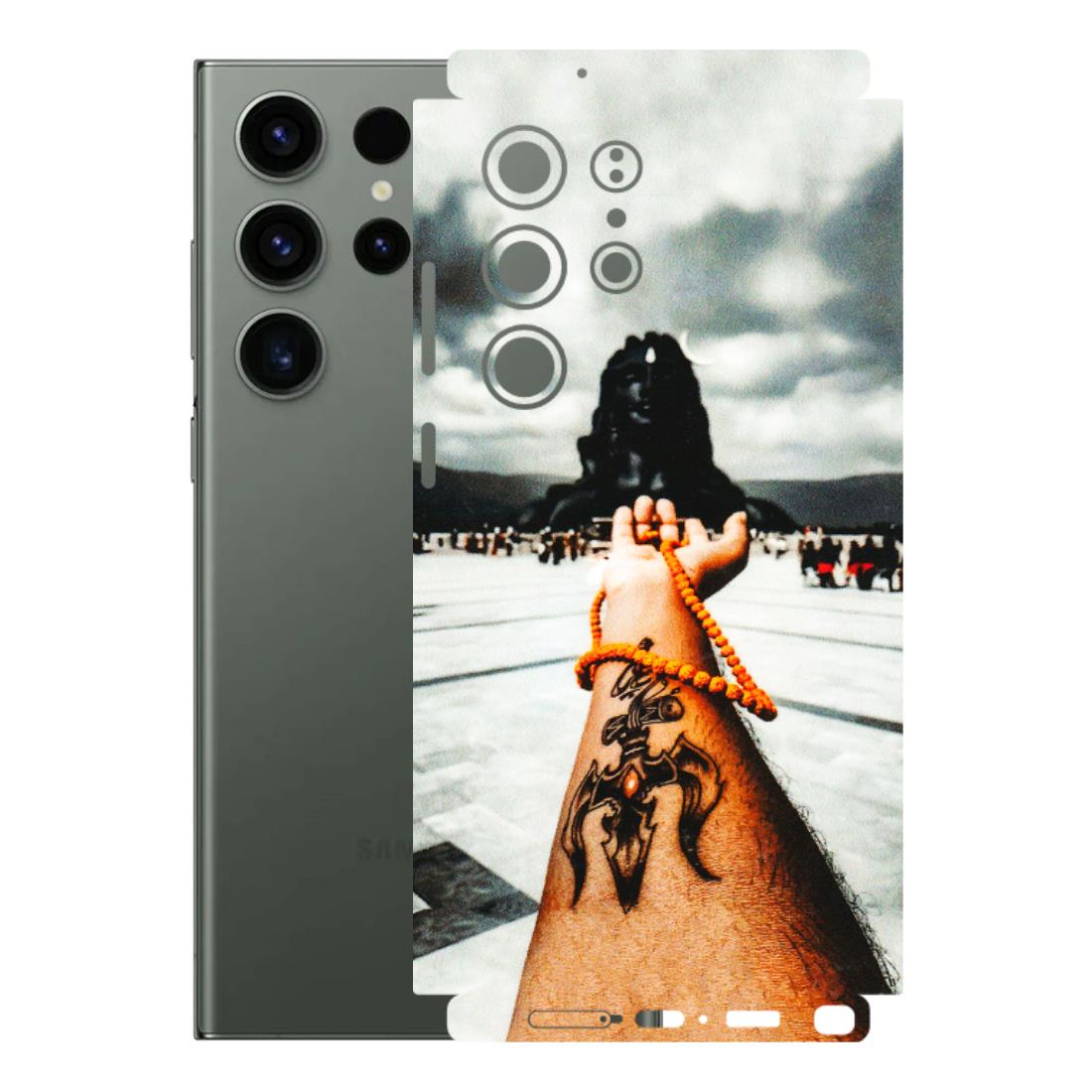 Samsung A/S Series Phone Skins (All Models) - Jai Adiyogi Mahakaal - 3D Embossed Finish (L-164) Samsung Galaxy S23 Ultra (5G)