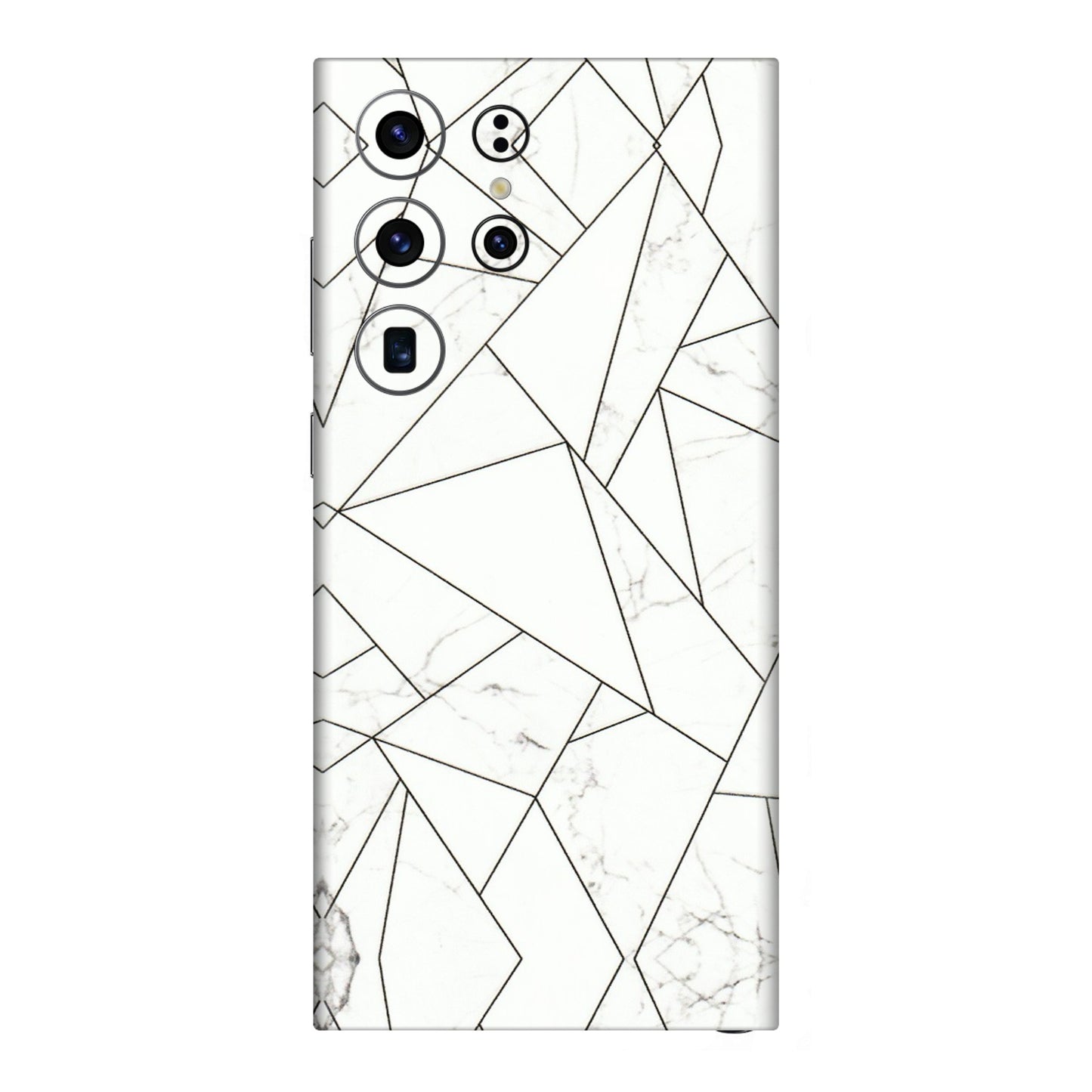 Samsung A/S Series Phone Skins (All Models) - Luxury White Marble Effect - 3D Embossed Finish (L-168) Samsung Galaxy S23 Ultra (5G)