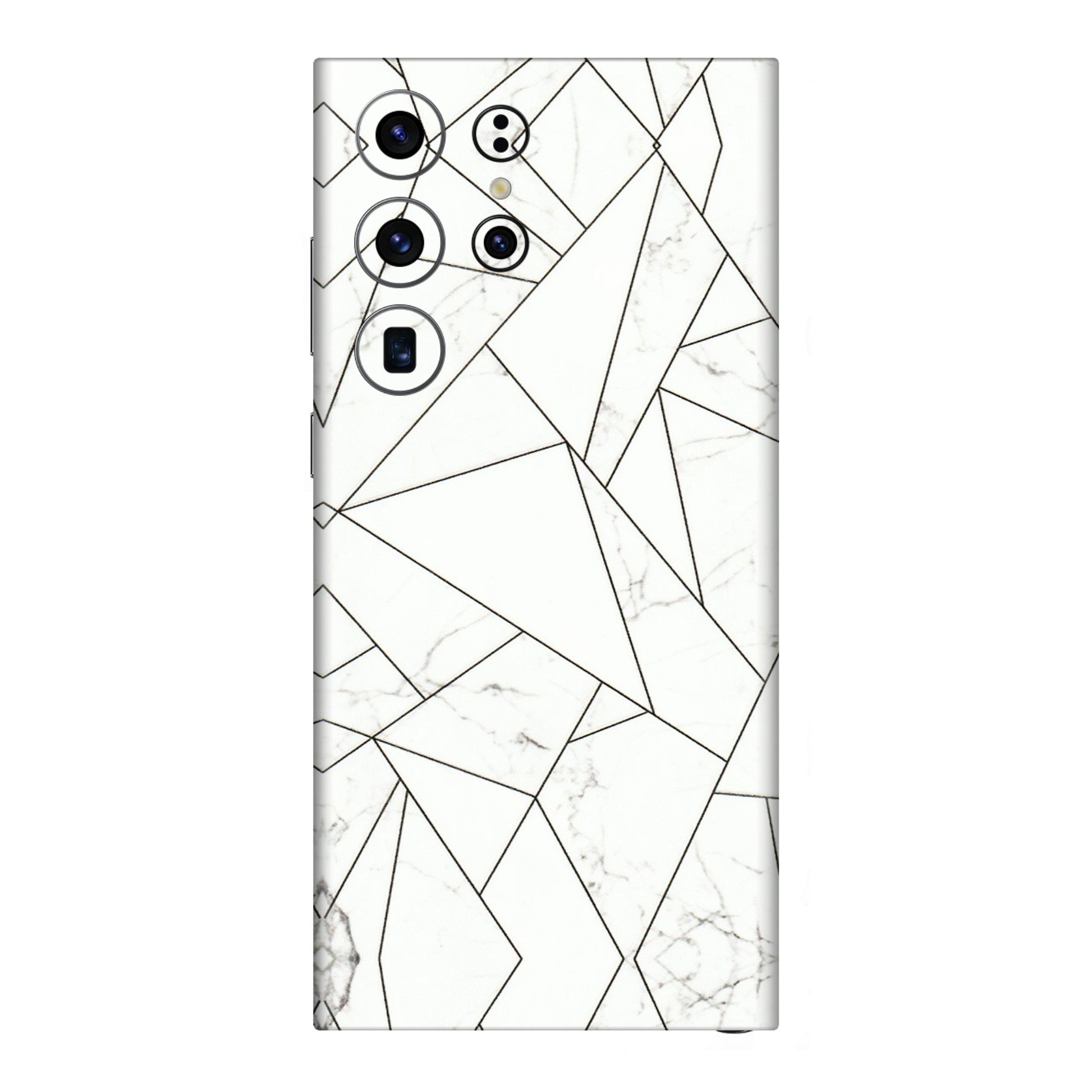 Samsung A/S Series Phone Skins (All Models) - Luxury White Marble Effect - 3D Embossed Finish (L-168) Samsung Galaxy S23 Ultra (5G)