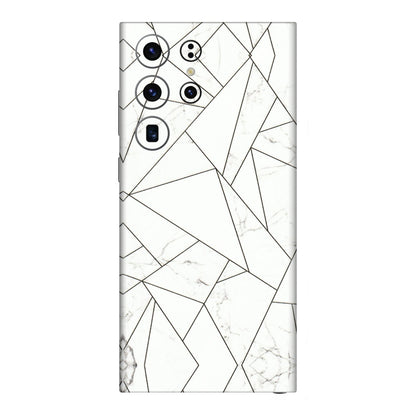 Samsung A/S Series Phone Skins (All Models) - Luxury White Marble Effect - 3D Embossed Finish (L-168) Samsung Galaxy S23 Ultra (5G)