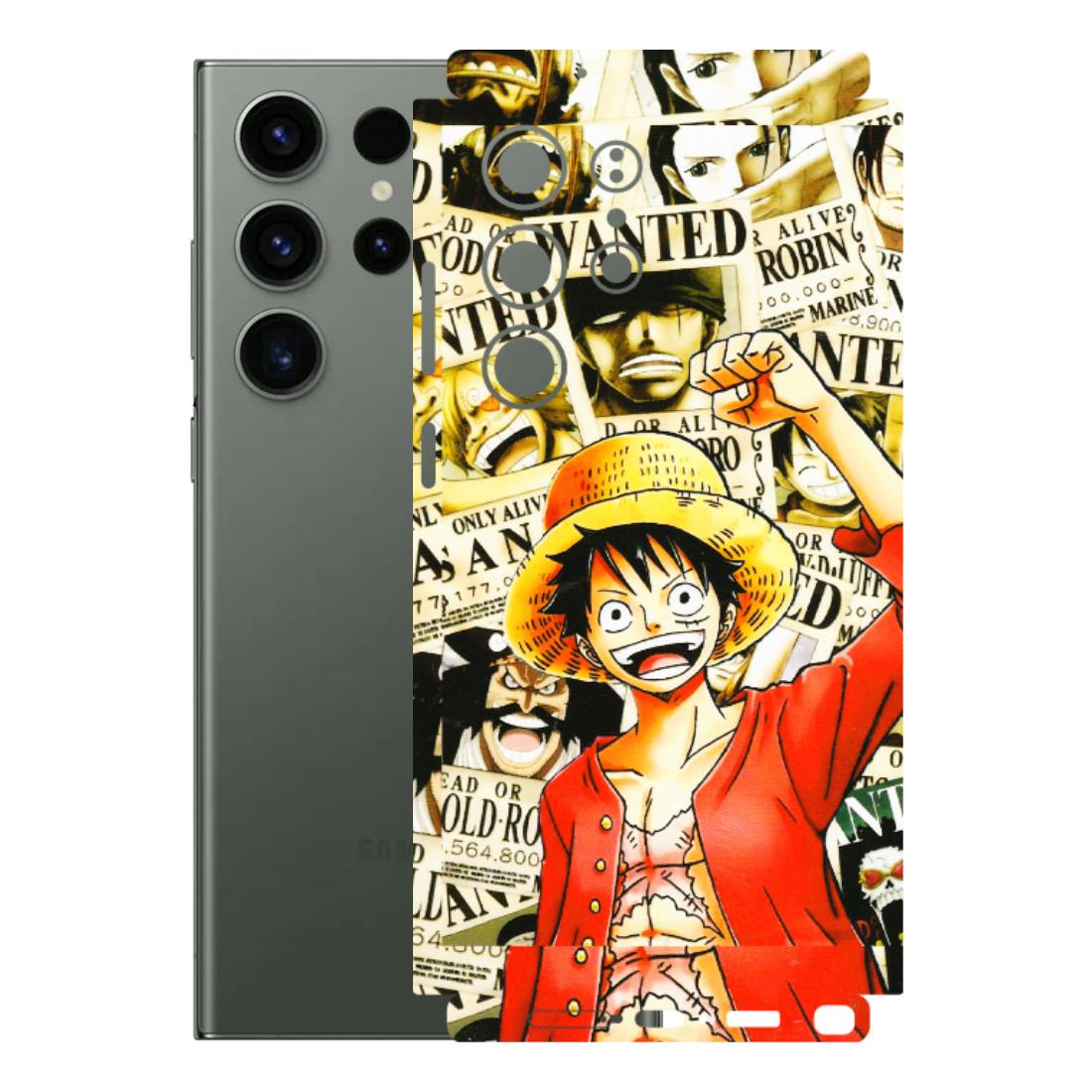 Samsung A/S Series Phone Skins (All Models) - Luffy Anime - 3D Embossed Finish (L-177) Samsung Galaxy S23 Ultra (5G)
