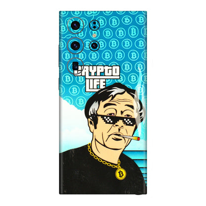 Samsung A/S Series Phone Skins (All Models) - Crypto Thug Life - 3D Embossed Finish (L-179) Samsung Galaxy S23 Ultra (5G)