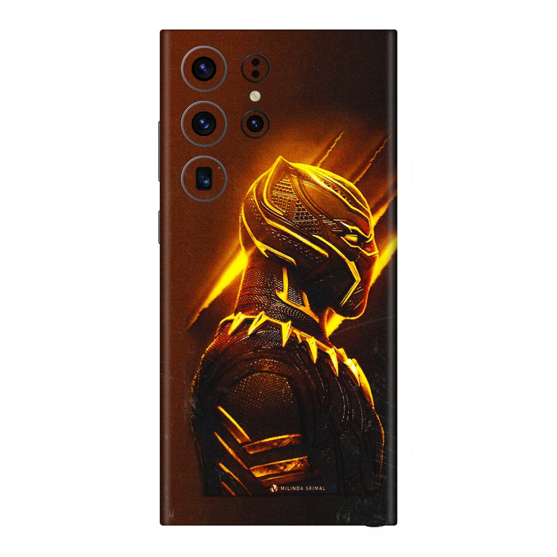 Samsung A/S Series Phone Skins (All Models) - Gold Black Panther - 3D Embossed Finish (L-181) Samsung Galaxy S23 Ultra (5G)
