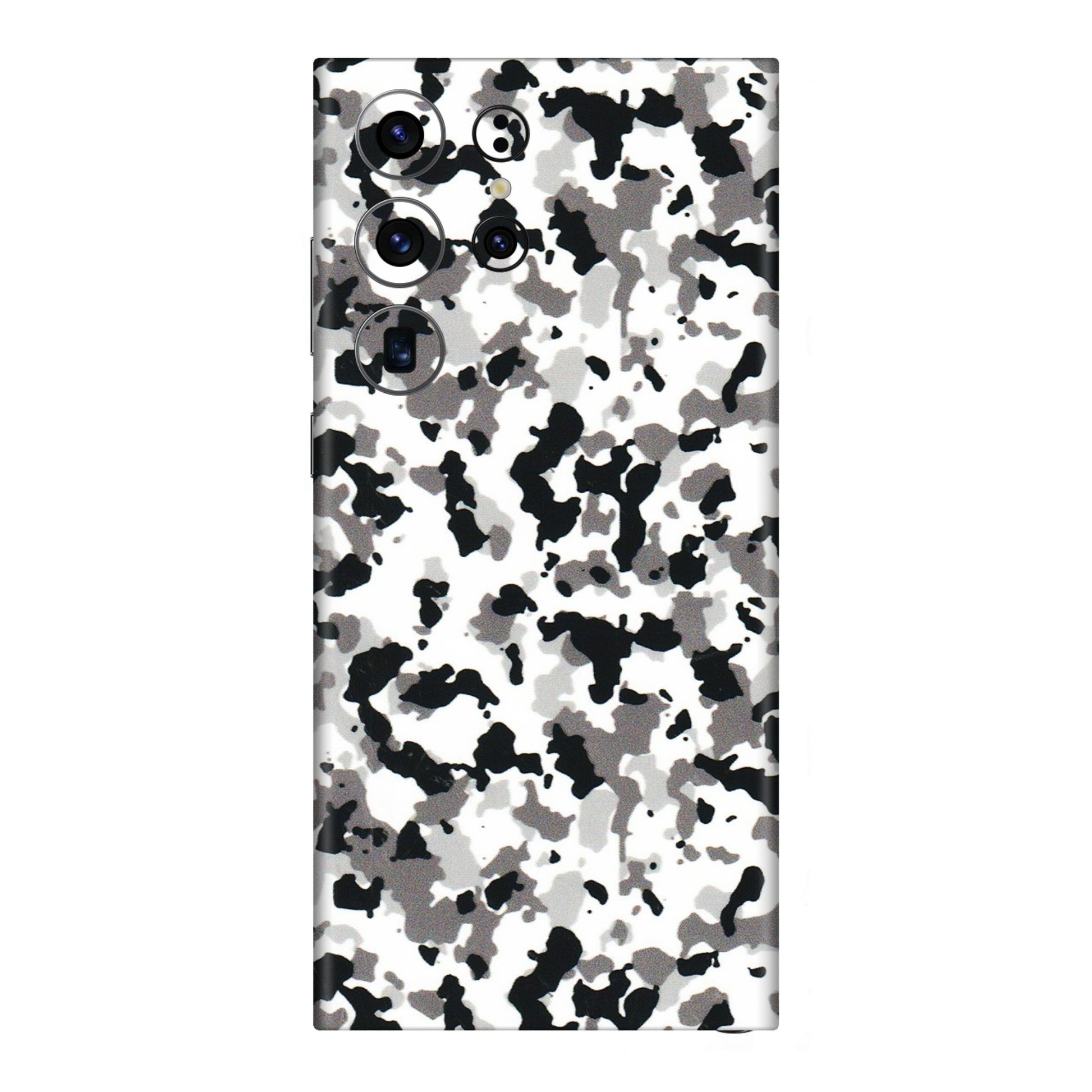 Samsung A/S Series Phone Skins (All Models) - White Black Camouflage - 3D Embossed Finish (L-18) Samsung Galaxy S23 Ultra (5G)