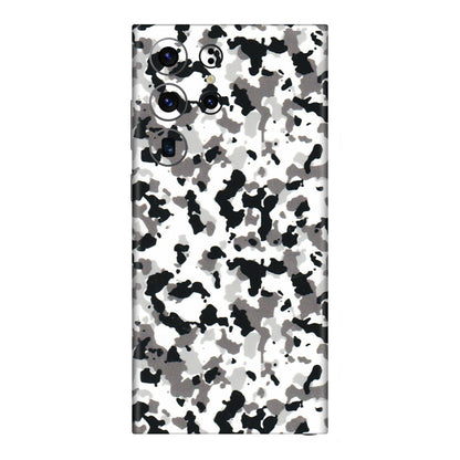 Samsung A/S Series Phone Skins (All Models) - White Black Camouflage - 3D Embossed Finish (L-18) Samsung Galaxy S23 Ultra (5G)