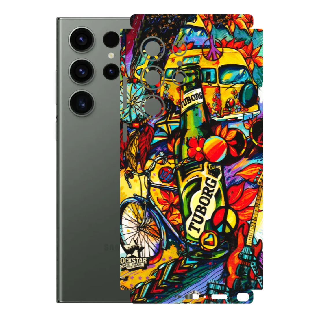 Samsung A/S Series Phone Skins (All Models) - Cool Beer Bottle - 3D Embossed Finish (L-193) Samsung Galaxy S23 Ultra (5G)