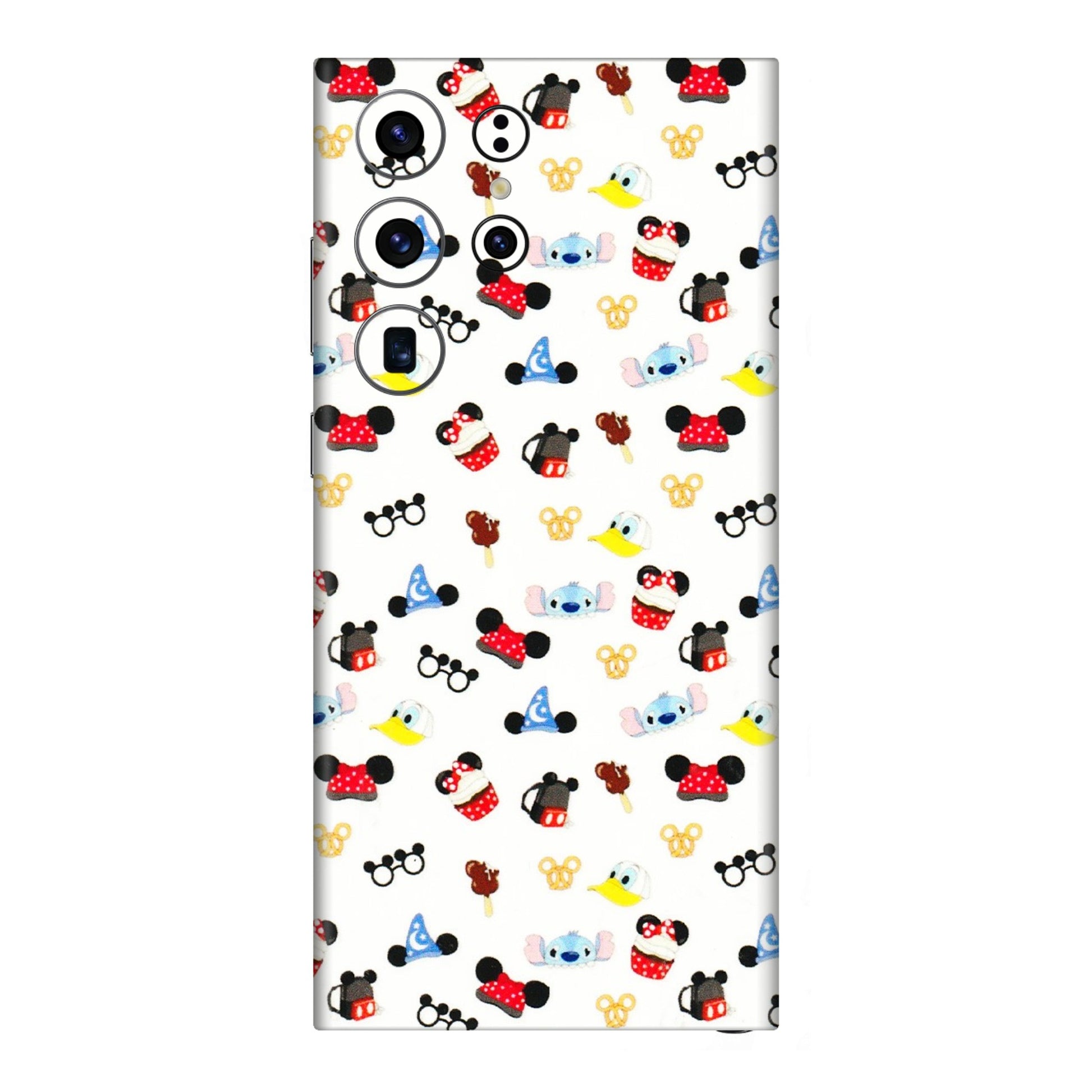 Samsung A/S Series Phone Skins (All Models) - Minnie Mouse & Donald Doodles s - 3D Embossed Finish (L-194) Samsung Galaxy S23 Ultra (5G)