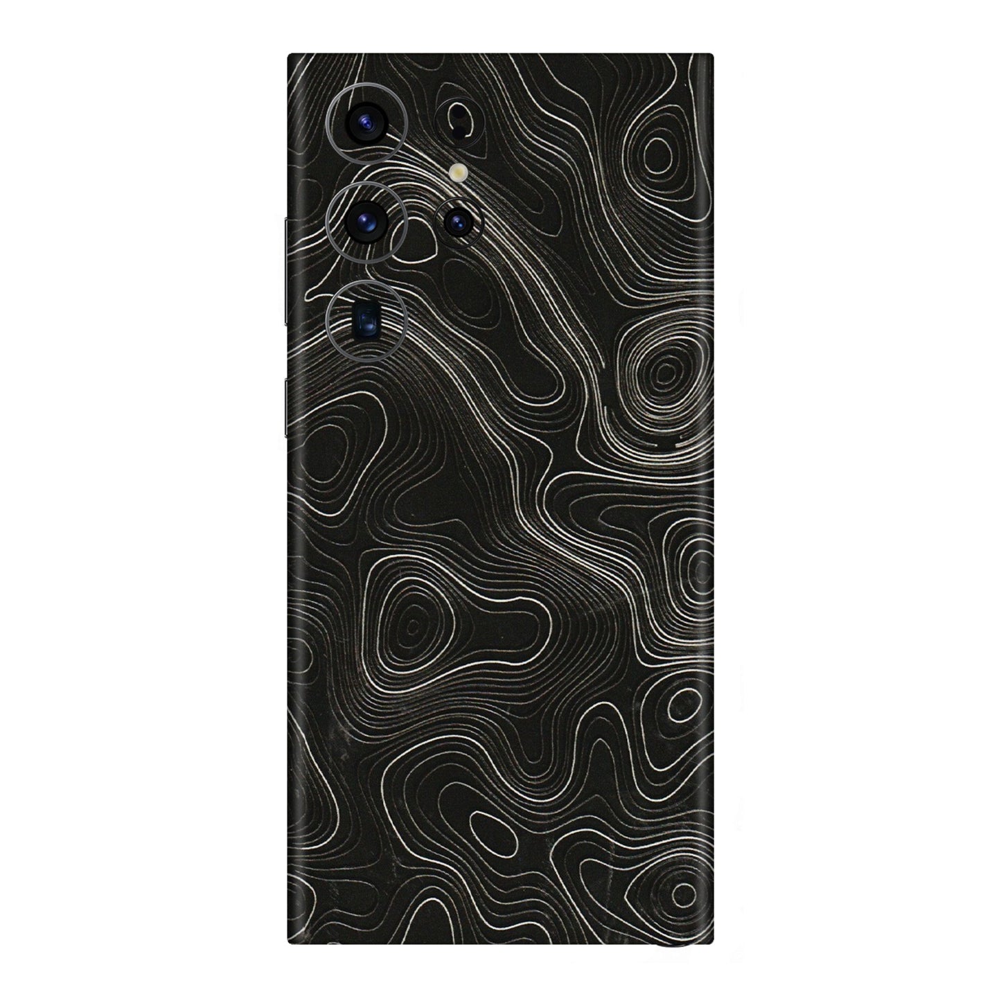 Samsung A/S Series Phone Skins (All Models) - Black Swirl - 3D Embossed Finish (L-196) Samsung Galaxy S23 Ultra (5G)