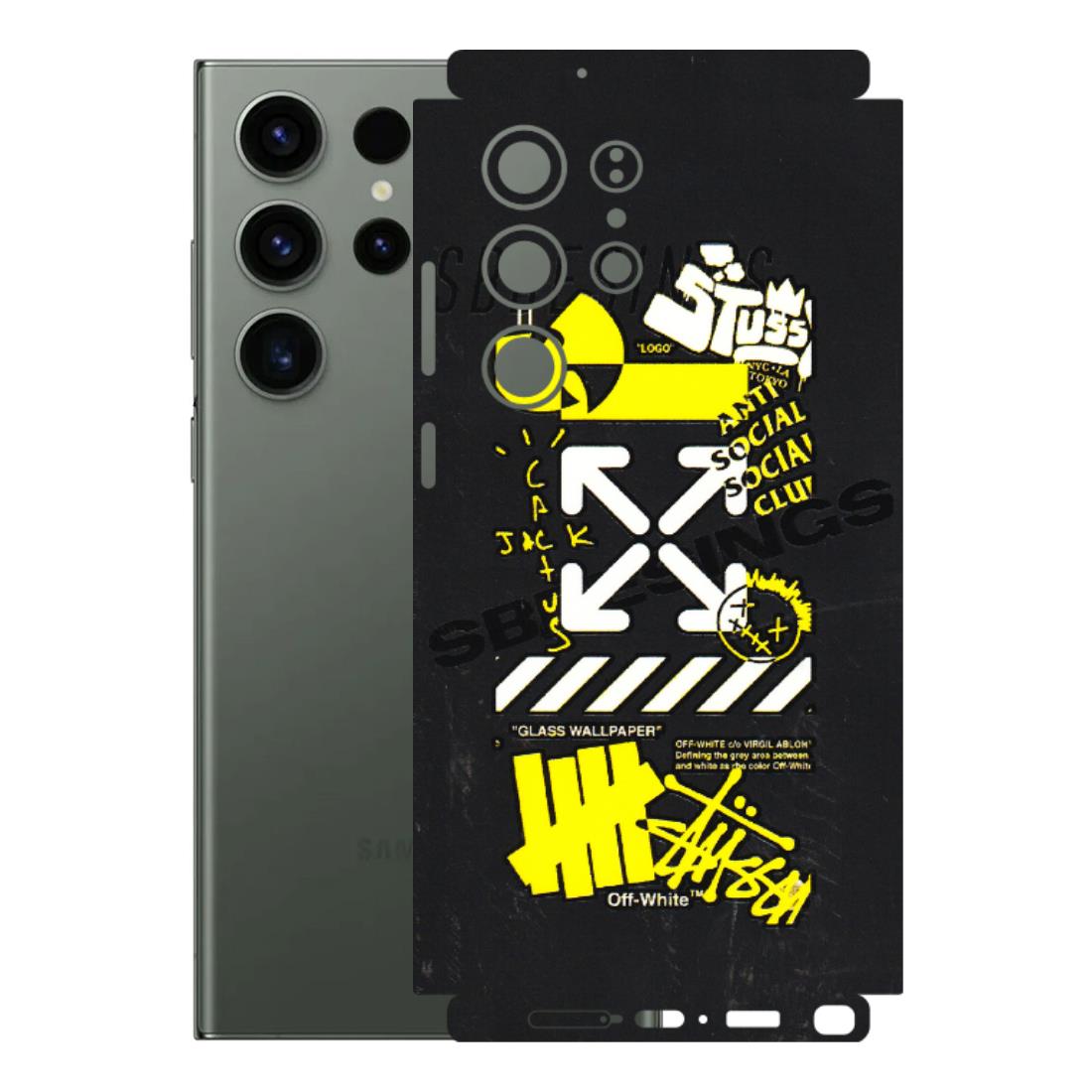 Samsung A/S Series Phone Skins (All Models) - Anti Social Graffiti - 3D Embossed Finish (L-198) Samsung Galaxy S23 Ultra (5G)