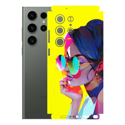 Samsung A/S Series Phone Skins (All Models) - Bold Stylish Girl - 3D Embossed Finish (L-222) Samsung Galaxy S23 Ultra (5G)
