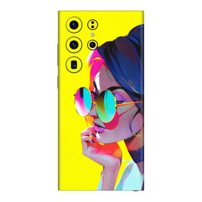 Samsung A/S Series Phone Skins (All Models) - Bold Stylish Girl - 3D Embossed Finish (L-222) Samsung Galaxy S23 Ultra (5G)