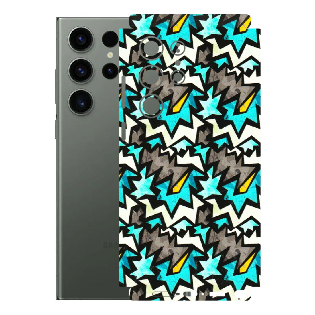 Samsung A/S Series Phone Skins (All Models) - Funky Zig Zag - 3D Embossed Finish (L-223) Samsung Galaxy S23 Ultra (5G)