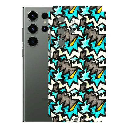 Samsung A/S Series Phone Skins (All Models) - Funky Zig Zag - 3D Embossed Finish (L-223) Samsung Galaxy S23 Ultra (5G)