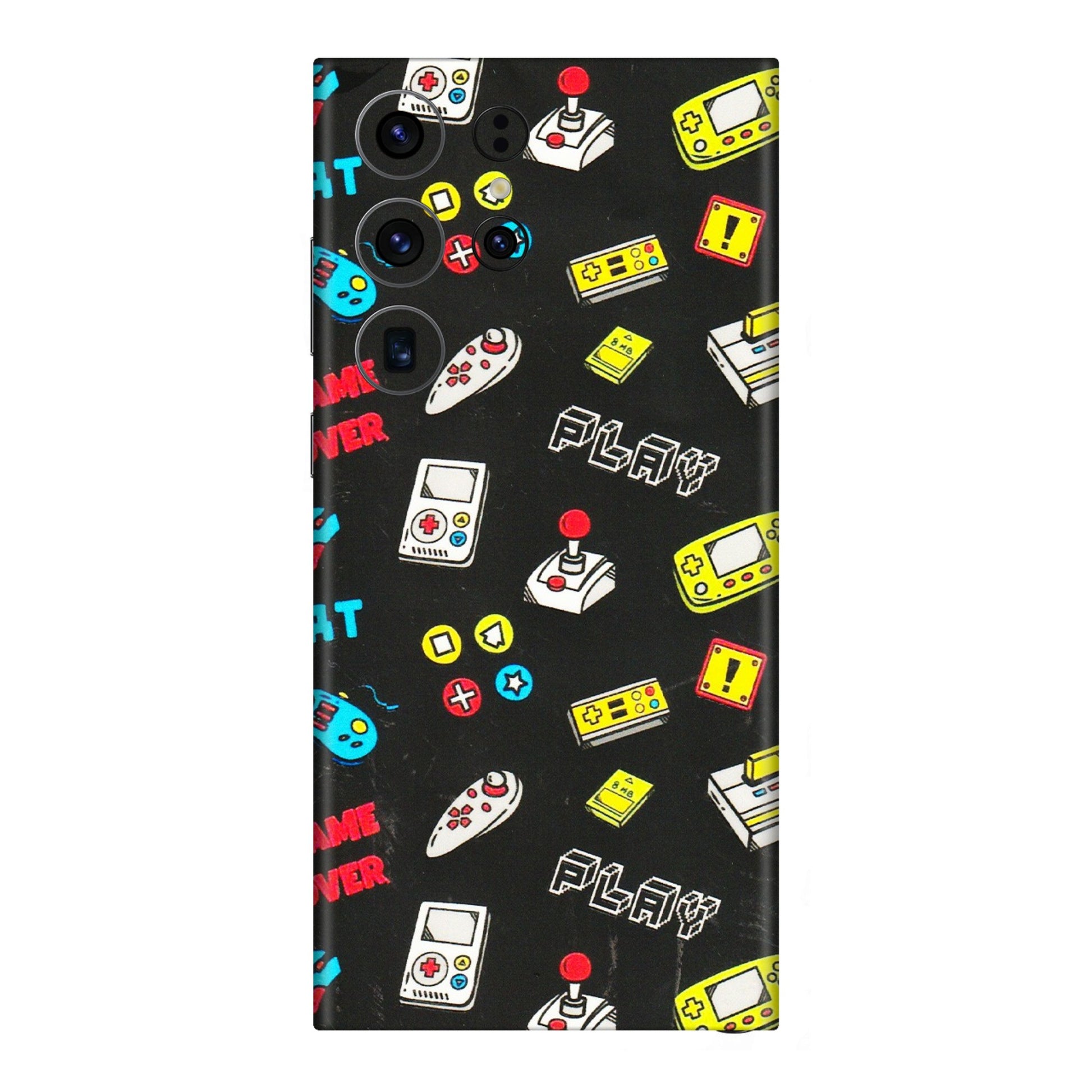 Samsung A/S Series Phone Skins (All Models) - Gaming Doodles - 3D Embossed Finish (L-224) Samsung Galaxy S23 Ultra (5G)