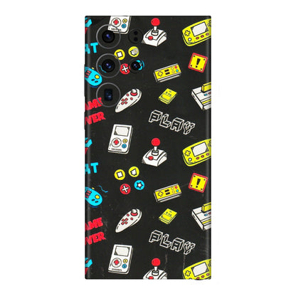 Samsung A/S Series Phone Skins (All Models) - Gaming Doodles - 3D Embossed Finish (L-224) Samsung Galaxy S23 Ultra (5G)