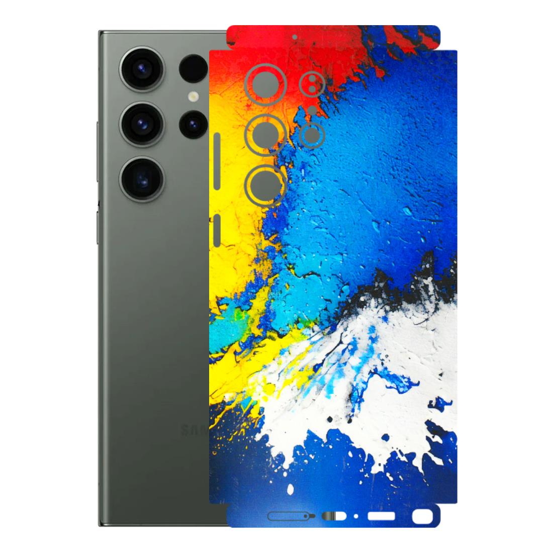 Samsung A/S Series Phone Skins (All Models) - Acrylic Paint Spill - 3D Embossed Finish (L-229) Samsung Galaxy S23 Ultra (5G)