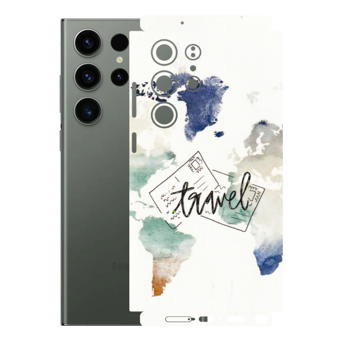 Samsung A/S Series Phone Skins (All Models) - Travel The World - 3D Embossed Finish (L-232) Samsung Galaxy S23 Ultra (5G)