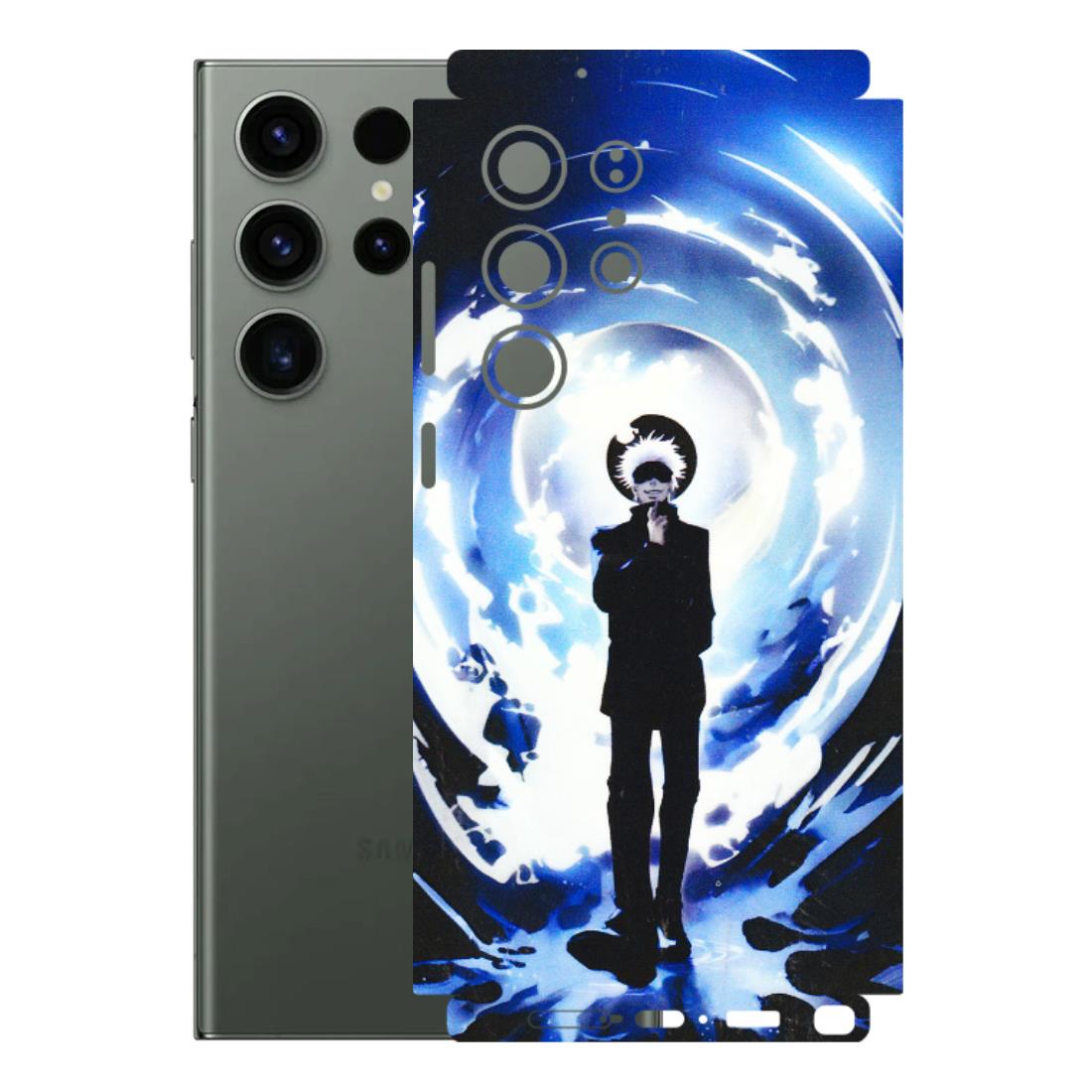 Samsung A/S Series Phone Skins (All Models) - Satoru Gojo Dark Blue - 3D Embossed Finish (L-235) Samsung Galaxy S23 Ultra (5G)