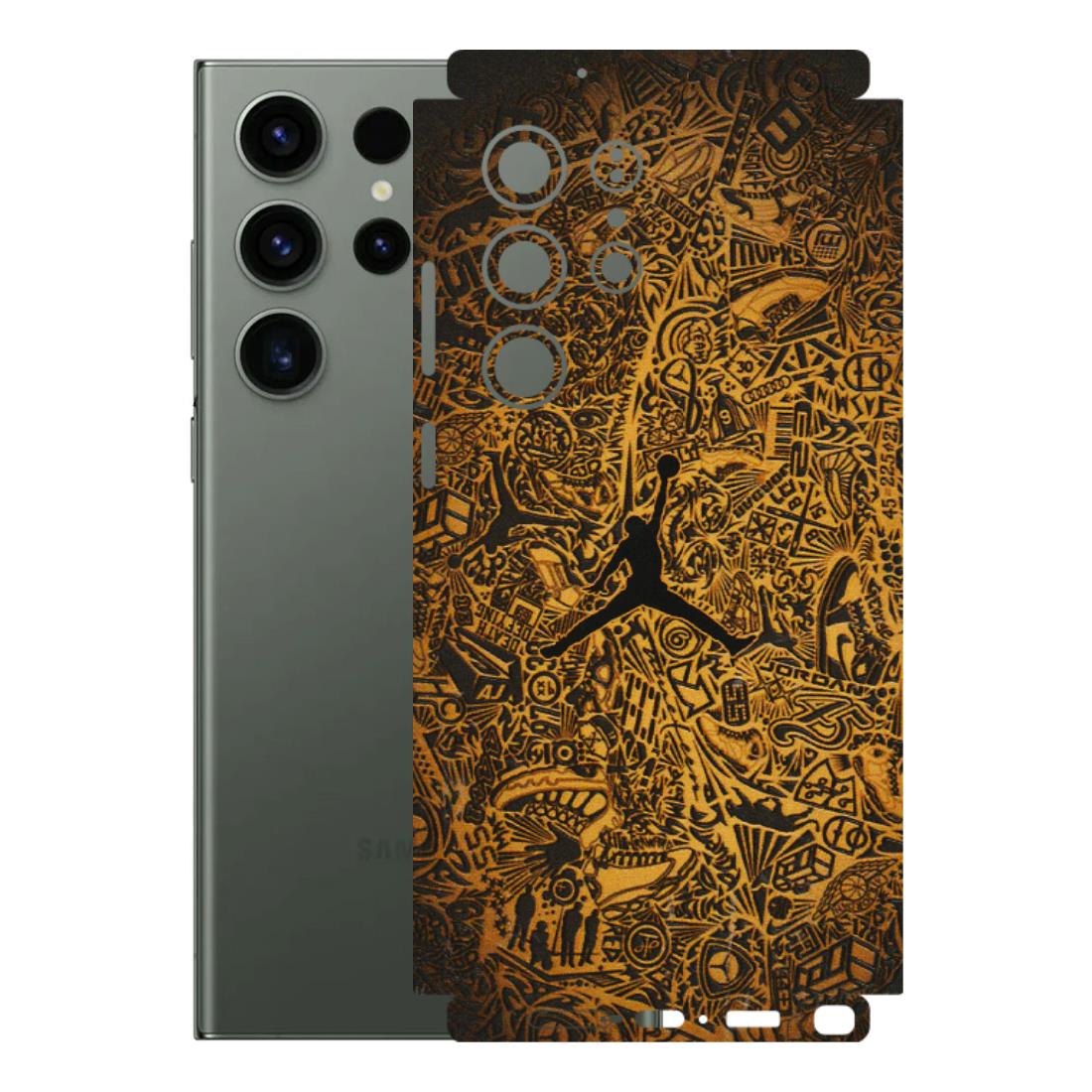 Samsung A/S Series Phone Skins (All Models) - Premium Gold Basketball Player - 3D Embossed Finish (L-236) Samsung Galaxy S23 Ultra (5G)