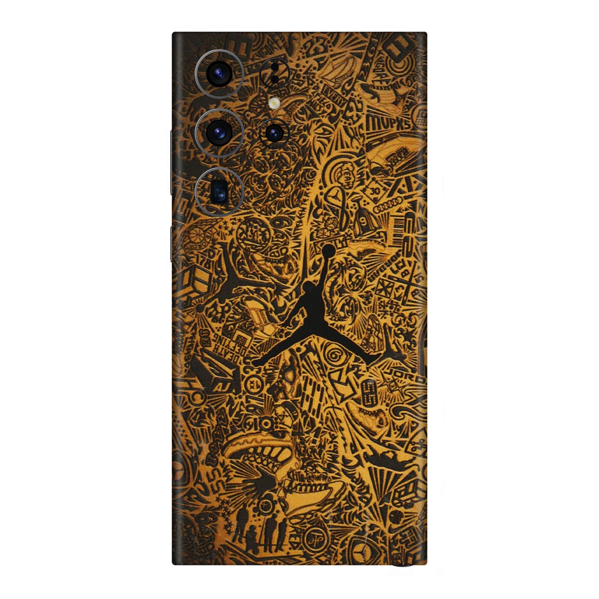 Samsung A/S Series Phone Skins (All Models) - Premium Gold Basketball Player - 3D Embossed Finish (L-236) Samsung Galaxy S23 Ultra (5G)
