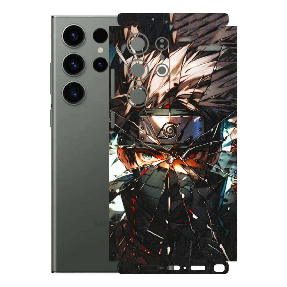 Samsung A/S Series Phone Skins (All Models) - Kakashi Shattered Glass Effect - 3D Embossed Finish (L-237) Samsung Galaxy S23 Ultra (5G)