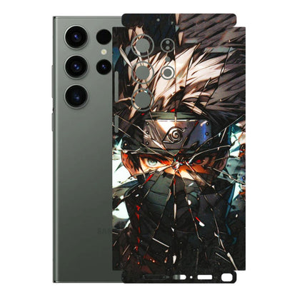 Samsung A/S Series Phone Skins (All Models) - Kakashi Shattered Glass Effect - 3D Embossed Finish (L-237) Samsung Galaxy S23 Ultra (5G)