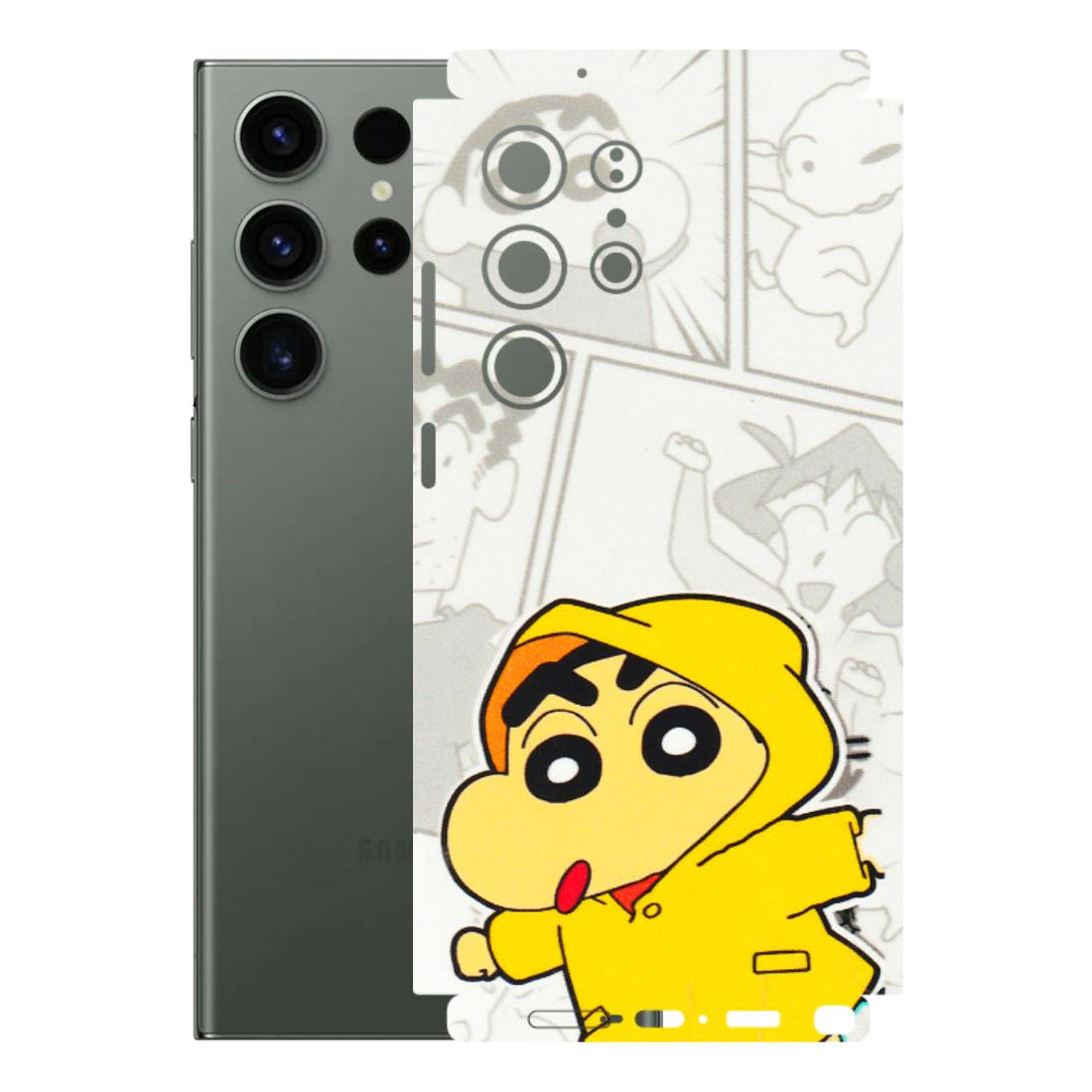 Samsung A/S Series Phone Skins (All Models) - Yellow Shinchan Comic - 3D Embossed Finish (L-246) Samsung Galaxy S23 Ultra (5G)