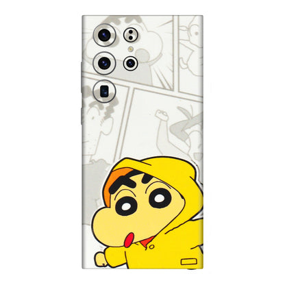 Samsung A/S Series Phone Skins (All Models) - Yellow Shinchan Comic - 3D Embossed Finish (L-246) Samsung Galaxy S23 Ultra (5G)
