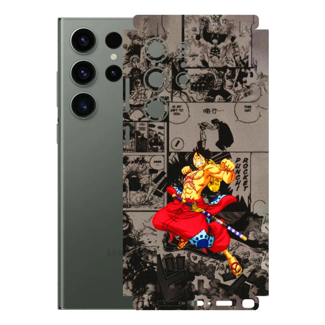 Samsung A/S Series Phone Skins (All Models) - One Piece Rocket Punch Manga - 3D Embossed Finish (L-25) Samsung Galaxy S23 Ultra (5G)