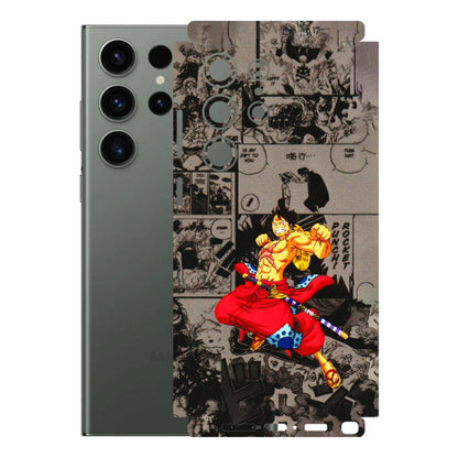 Samsung A/S Series Phone Skins (All Models) - One Piece Rocket Punch Manga - 3D Embossed Finish (L-25) Samsung Galaxy S23 Ultra (5G)