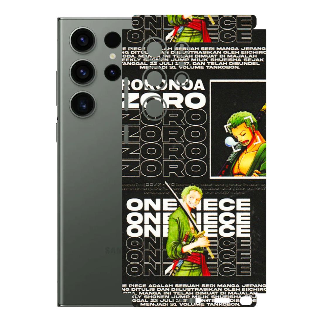 Samsung A/S Series Phone Skins (All Models) - One Piece Zoro - 3D Embossed Finish (L-250) Samsung Galaxy S23 Ultra (5G)