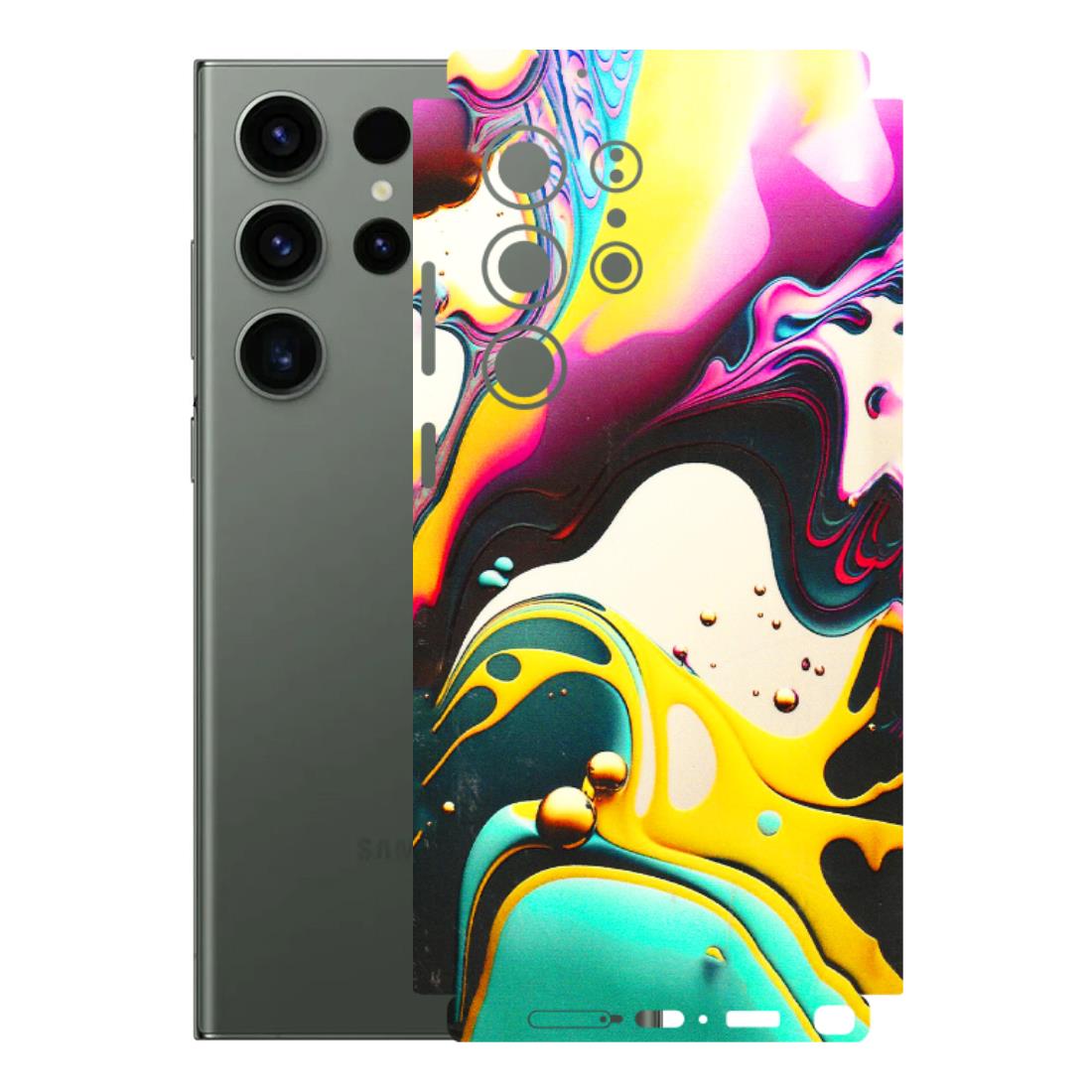 Samsung A/S Series Phone Skins (All Models) - Multicolor Abstract pattern - 3D Embossed Finish (L-254) Samsung Galaxy S23 Ultra (5G)