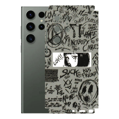 Samsung A/S Series Phone Skins (All Models) - Never Have Love Anime - 3D Embossed Finish (L-260) Samsung Galaxy S23 Ultra (5G)