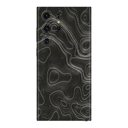 Samsung A/S Series Phone Skins (All Models) - Abstract White Line Map - 3D Embossed Finish (L-269) Samsung Galaxy S23 Ultra (5G)