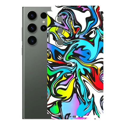 Samsung A/S Series Phone Skins (All Models) - Abstract Colour Paints - 3D Embossed Finish (L-271) Samsung Galaxy S23 Ultra (5G)