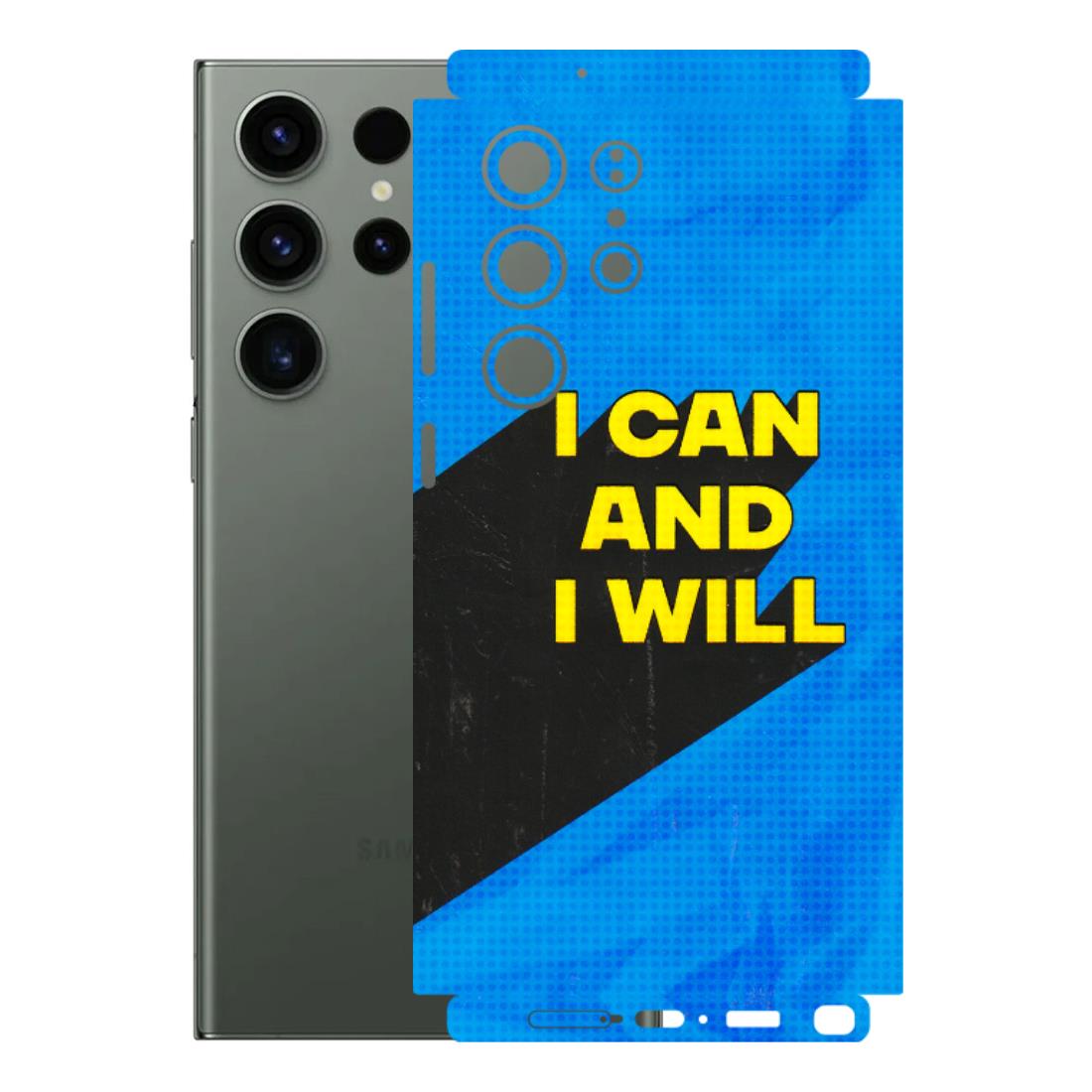 Samsung A/S Series Phone Skins (All Models) - I Can And I Will - 3D Embossed Finish (L-281) Samsung Galaxy S23 Ultra (5G)