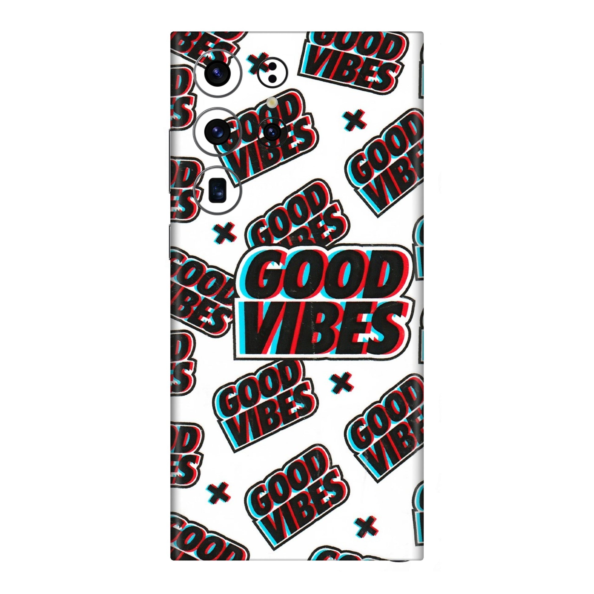 Samsung A/S Series Phone Skins (All Models) - Good Vibes - 3D Embossed Finish (L-282) Samsung Galaxy S23 Ultra (5G)