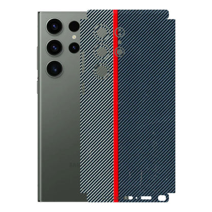 Samsung A/S Series Phone Skins (All Models) - Blue Sober Lines - 3D Embossed Finish (L-305) Samsung Galaxy S23 Ultra (5G)